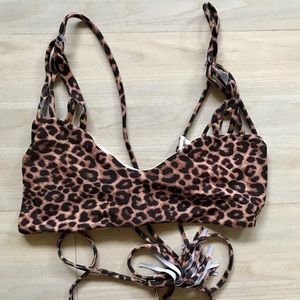 ACACIA swimwear Samoa top in Animal sz M